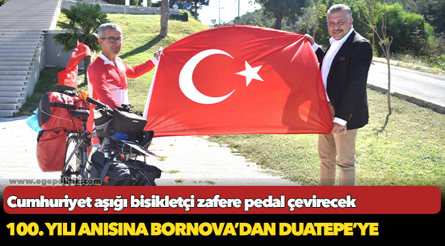 Cumhuriyet aşığı bisikletçi  zafere pedal çevirecek