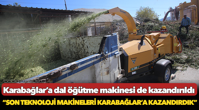 Karabağlar’a dal öğütme makinesi de kazandırıldı
