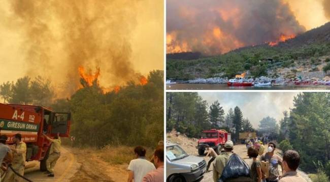 Muğla'da çok sayıda ilçede yangınlar sürüyor: Bazı mahalleler tahliye edildi