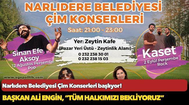 Narlıdere Belediyesi Çim Konserleri başlıyor!