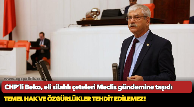 CHP’li Beko, eli silahlı çeteleri Meclis gündemine taşıdı