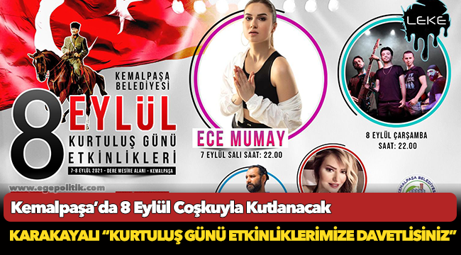 Kemalpaşa’da 8 Eylül Coşkuyla Kutlanacak