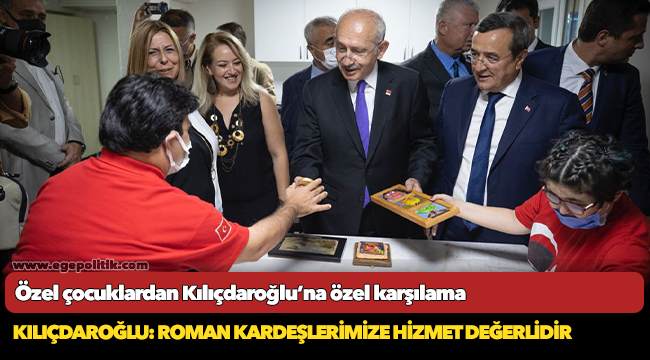 Özel çocuklardan Kılıçdaroğlu'na özel karşılama