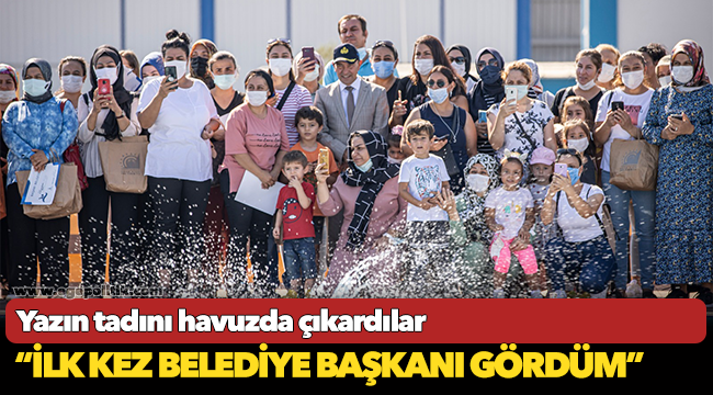 Yazın tadını havuzda çıkardılar