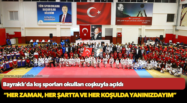 Bayraklı’da kış sporları okulları coşkuyla açıldı