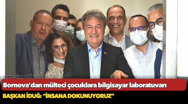 Bornova’dan mülteci çocuklara  bilgisayar laboratuvarı