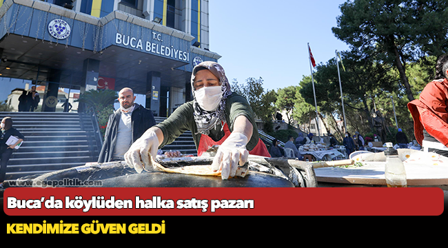 Buca’da köylüden halka satış pazarı
