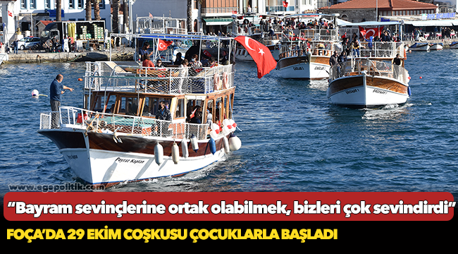 FOÇA’DA 29 EKİM COŞKUSU ÇOCUKLARLA BAŞLADI