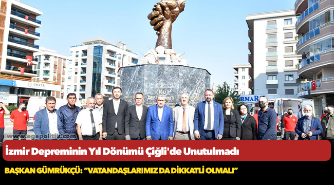 İzmir Depreminin Yıl Dönümü Çiğli'de Unutulmadı