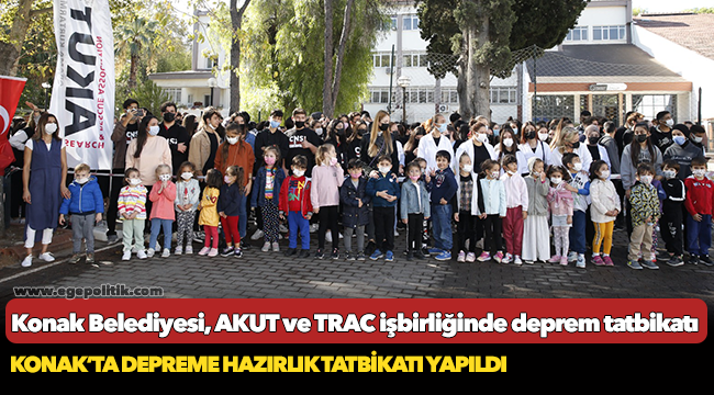 Konak Belediyesi, AKUT ve TRAC işbirliğinde deprem tatbikatı