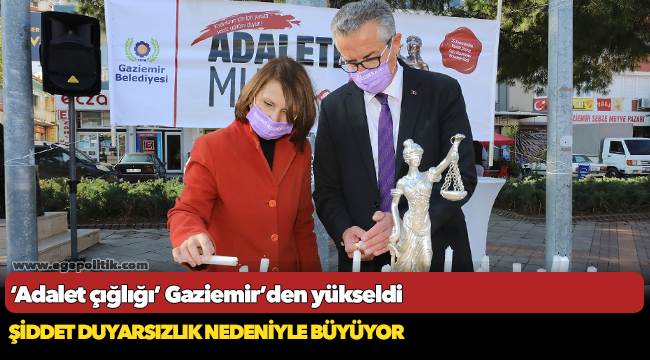 ‘Adalet çığlığı’ Gaziemir’den yükseldi