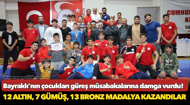 Bayraklı’nın çocukları güreş müsabakalarına damga vurdu!