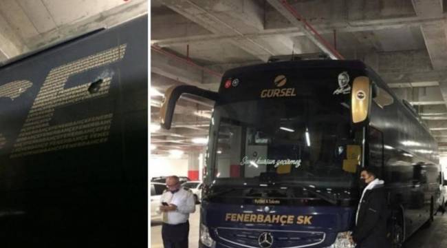 Fenerbahçe otobüsüne taşlı saldırı