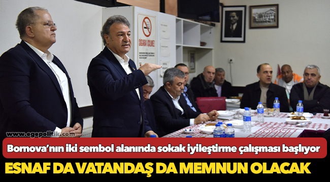 Bornova’nın iki sembol alanında  sokak iyileştirme çalışması başlıyor