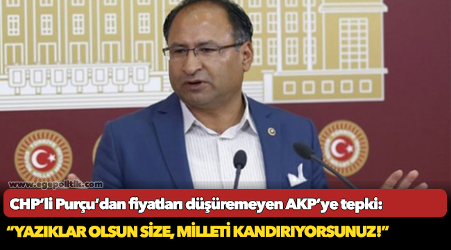 CHP’li Purçu’dan fiyatları düşüremeyen AKP’ye tepki: