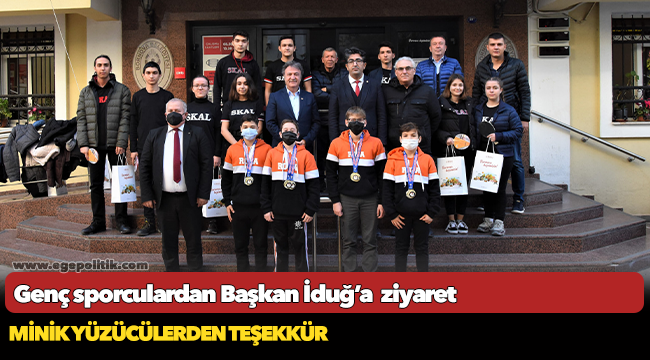 Genç sporculardan Başkan İduğ’a  ziyaret
