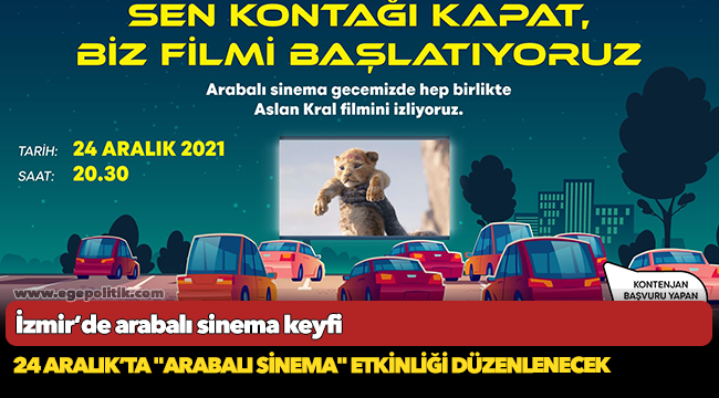İzmir’de arabalı sinema keyfi