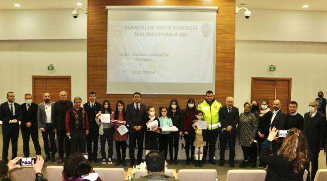 Karayolu Trafik Güvenliği resim, slogan, kültür yarışması sonuçlandı