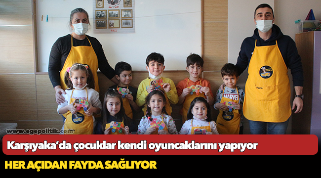 Karşıyaka’da çocuklar kendi oyuncaklarını yapıyor