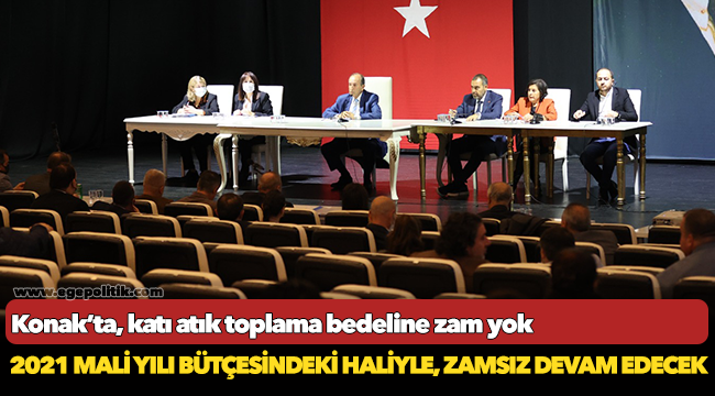 Konak’ta, katı atık toplama bedeline zam yok