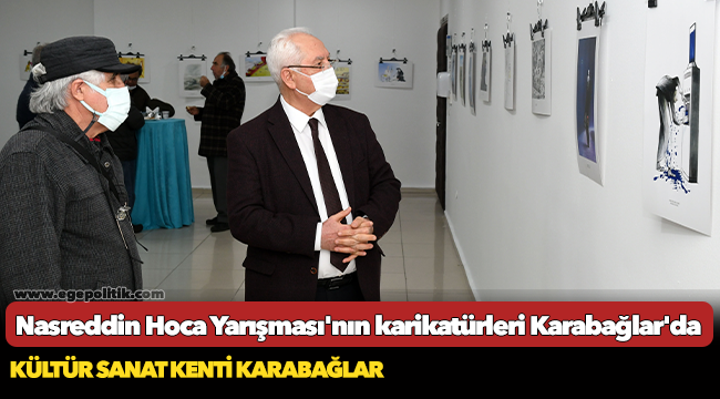 Nasreddin Hoca Yarışması'nın karikatürleri Karabağlar'da