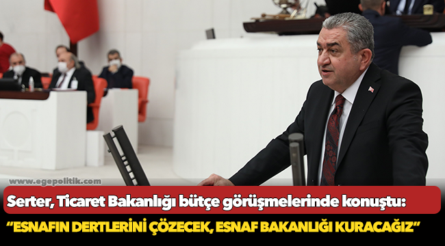 Serter, Ticaret Bakanlığı bütçe görüşmelerinde konuştu: