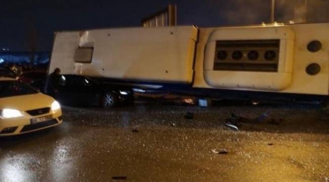 Ankara'da EGO otobüsü devrildi: Yaralılar var