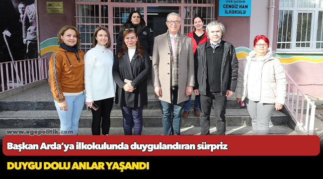 Başkan Arda’ya ilkokulunda duygulandıran sürpriz