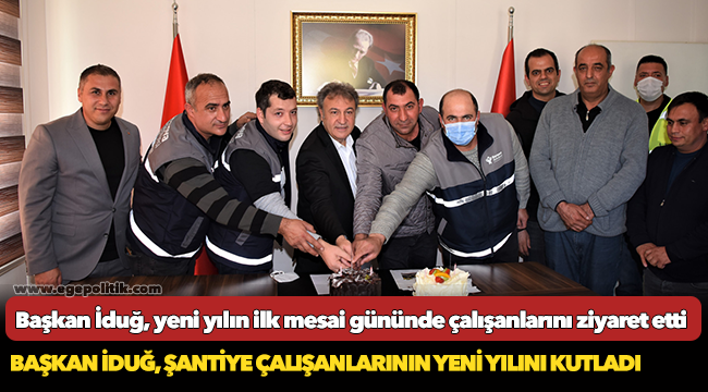 Başkan İduğ, yeni yılın ilk mesai gününde çalışanlarını ziyaret etti