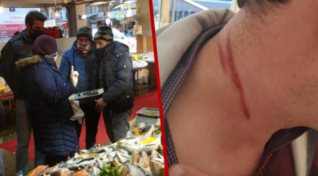 Bornova'da balıkçıları denetleyen su ürünleri mühendislerine saldırı