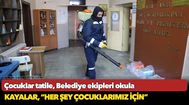 Çocuklar tatile, Belediye ekipleri okula