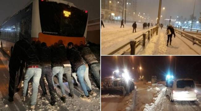 Gaziantep'te kar etkili oluyor: Yurttaşlar önlem alınmamasına tepki gösterdi