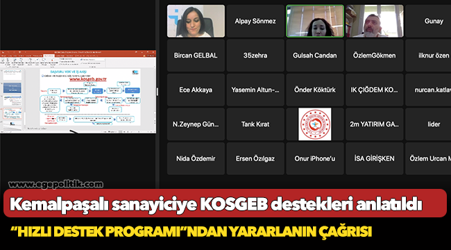 Kemalpaşalı sanayiciye KOSGEB destekleri anlatıldı