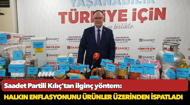 Saadet Partili Kılıç, halkın enflasyonunu ürünler üzerinden ispatladı