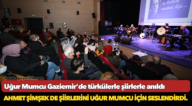 Uğur Mumcu Gaziemir’de türkülerle şiirlerle anıldı