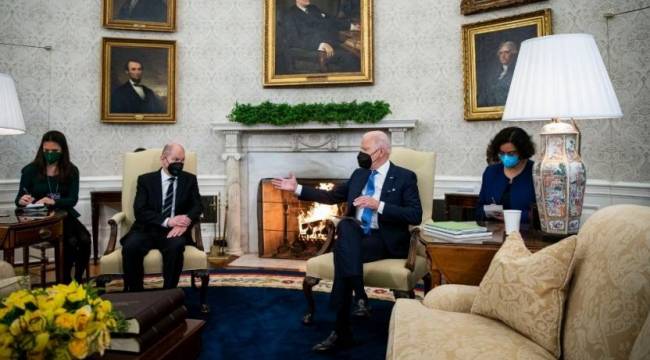 Almanya Şansölyesi Scholz Beyaz Saray'da