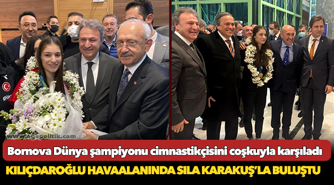 Bornova Dünya şampiyonu cimnastikçisini  coşkuyla karşıladı