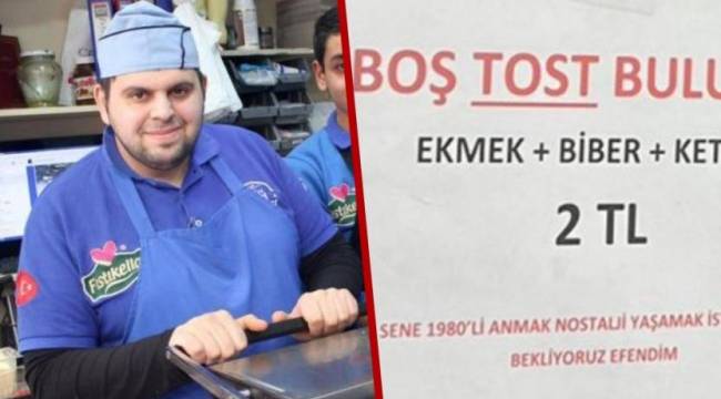 Boş baklavadan sonra şimdi de boş tost: İki liraya satıyorlar