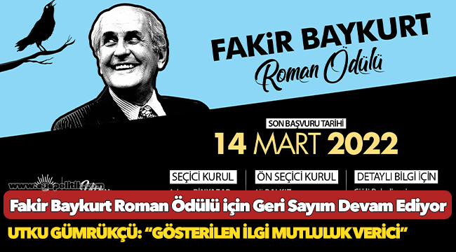 Fakir Baykurt Roman Ödülü için Geri Sayım Devam Ediyor