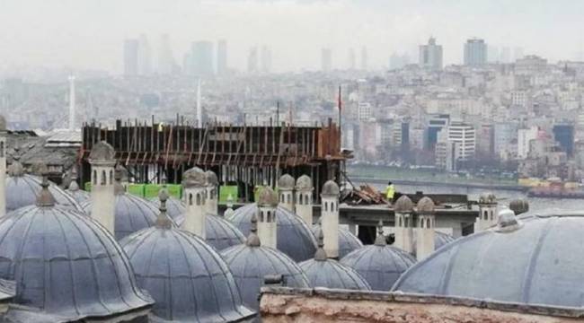 İBB Süleymaniye'nin önünü kapatan inşaatın durdurulması için başvuruda bulundu