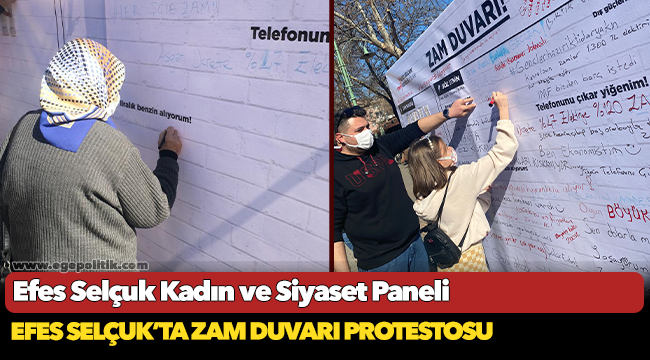 Selçuk’ta Zam Duvarı Protestosu