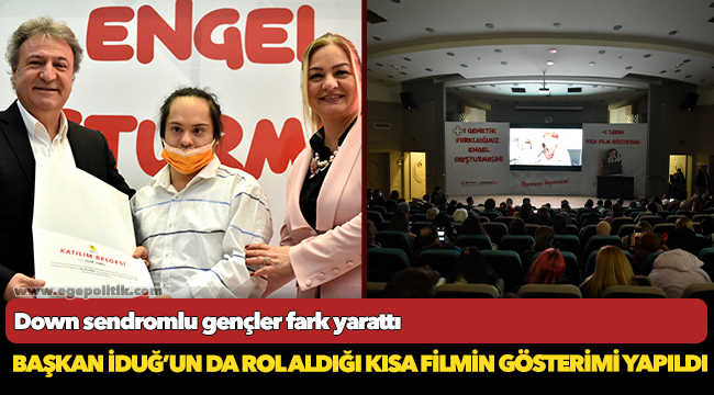 Başkan İduğ’un da rol aldığı  kısa filmin gösterimi yapıldı