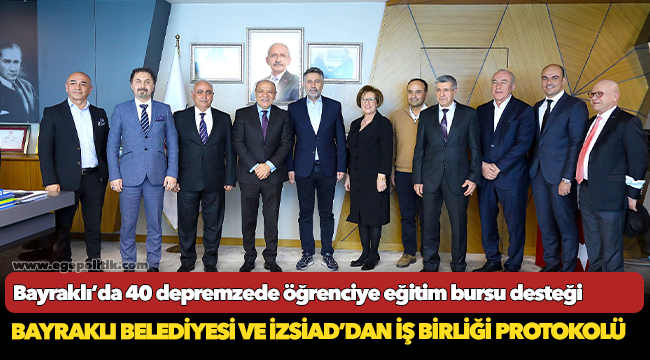 Bayraklı’da 40 depremzede öğrenciye eğitim bursu desteği