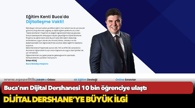 Buca’nın Dijital Dershanesi 10 bin öğrenciye ulaştı