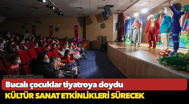 Bucalı çocuklar tiyatroya doydu