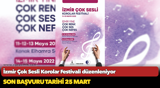 İzmir Çok Sesli Korolar Festivali düzenleniyor