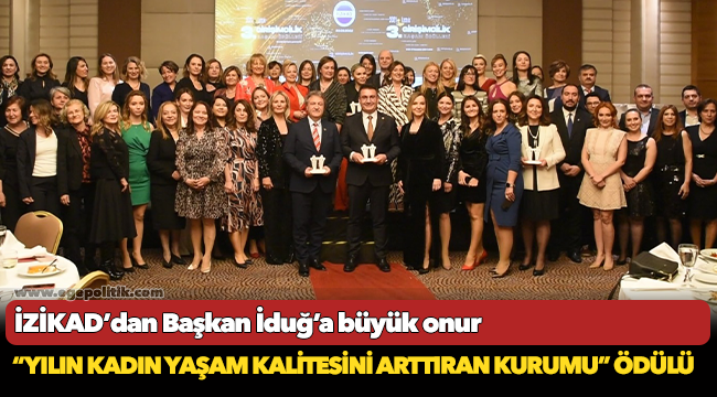 “Yılın Kadın Yaşam Kalitesini Arttıran Kurumu” ödülü   Bornova Belediyesi’nin