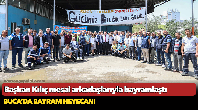Başkan Kılıç mesai arkadaşlarıyla bayramlaştı