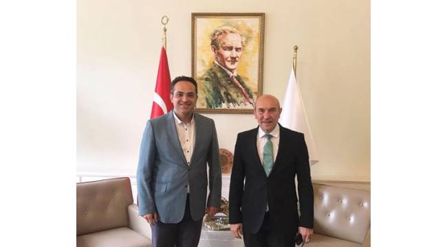 Başkan Tunç Soyer'e Olgun Atila'dan ziyaret