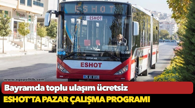 Bayramda toplu ulaşım ücretsiz